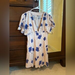 Free People Floral Mini Dress w/ Pockets